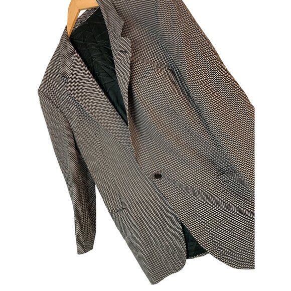 VTG V2 Versace Wool Sport Coat Zigzag Switzerland Neiman Marcus 44L 9097 - Picture 1 of 9